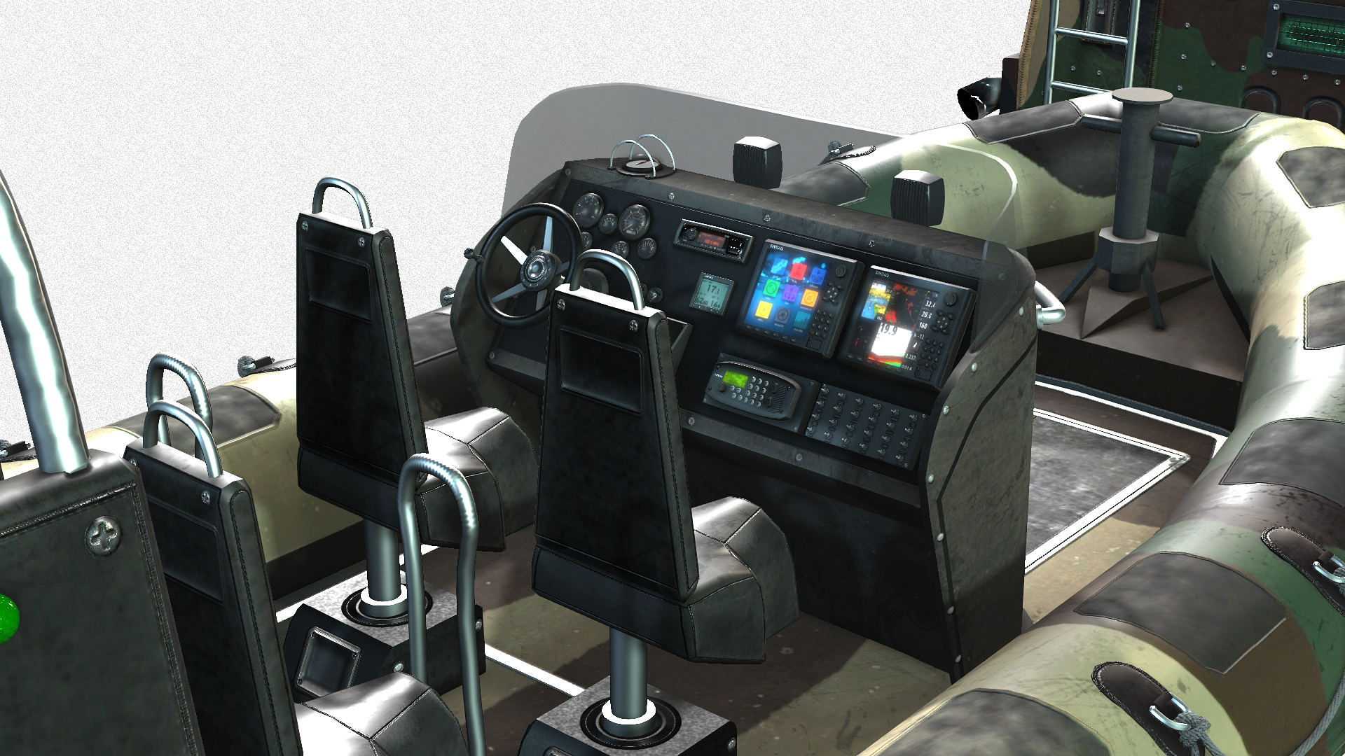 Tracked armored vehicle Low-poly 3D model_11