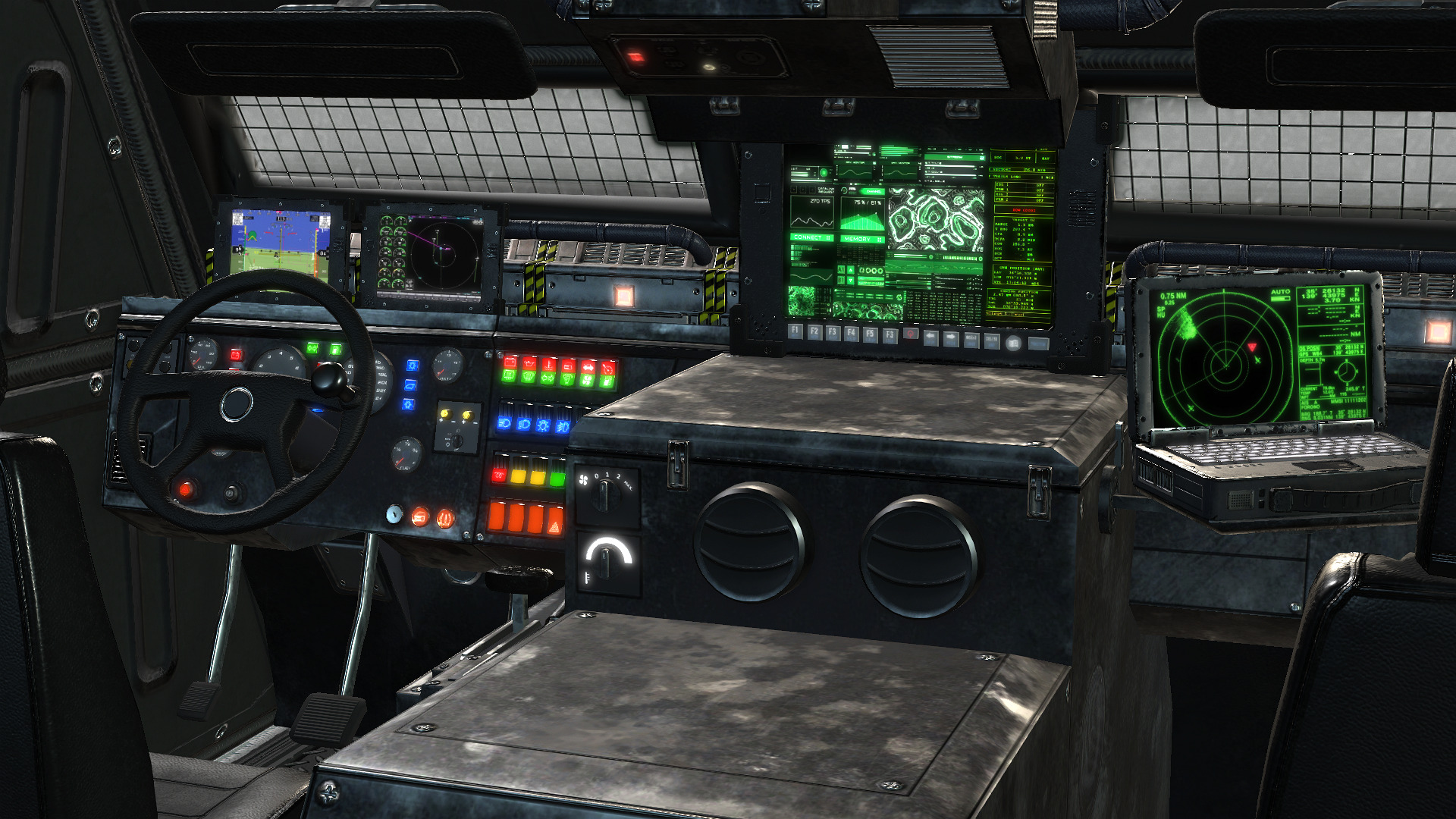 Tracked armored vehicle Low-poly 3D model_9