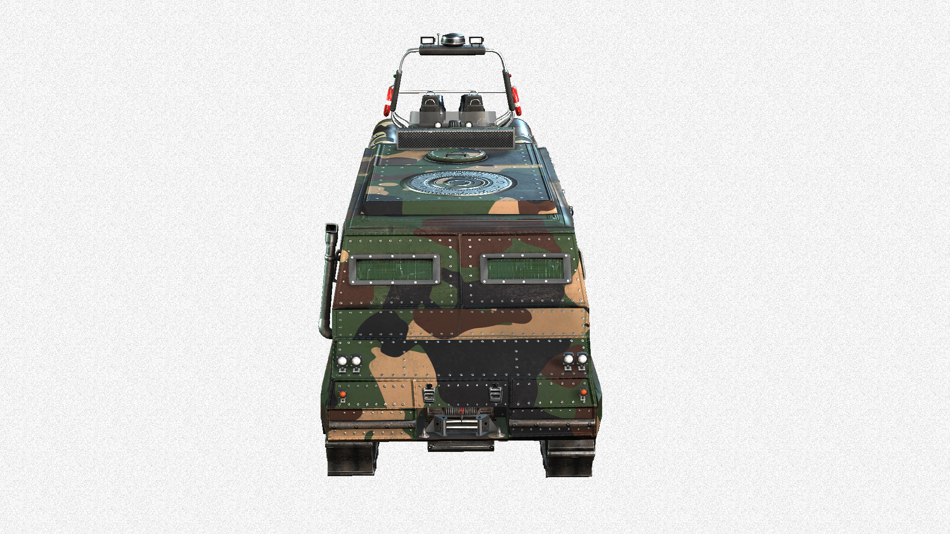 Tracked armored vehicle Low-poly 3D model_7