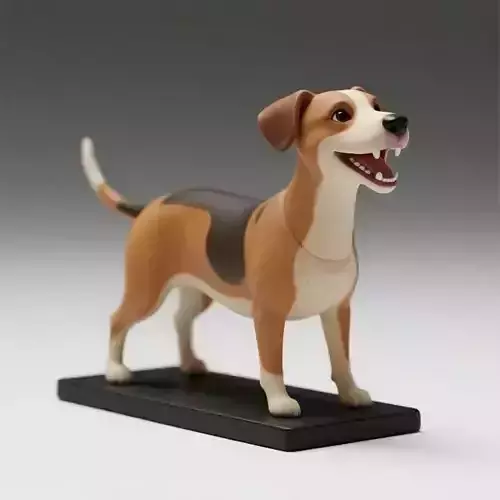 1119  Colorful Laughing   Galgo Dog on Base   pug