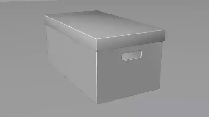 low poly box  3dmodel Low-poly 3D model