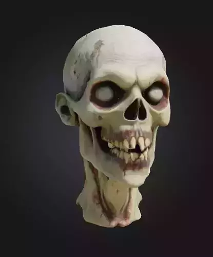 zombie head realistic character gross