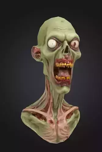 zombie head realistic character gross