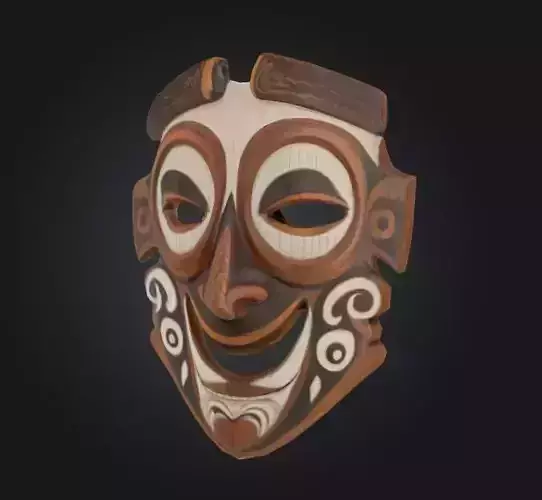 smiling smile mask taboo tribe