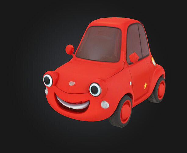 cartoon car toy car kids 3D model