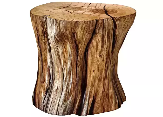 Rustic Wooden side table tree stump Coffee Side Table Sculptural