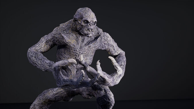 Mummy-zombie ghoul low-poly game engine ready 3D model Low-poly 3D model