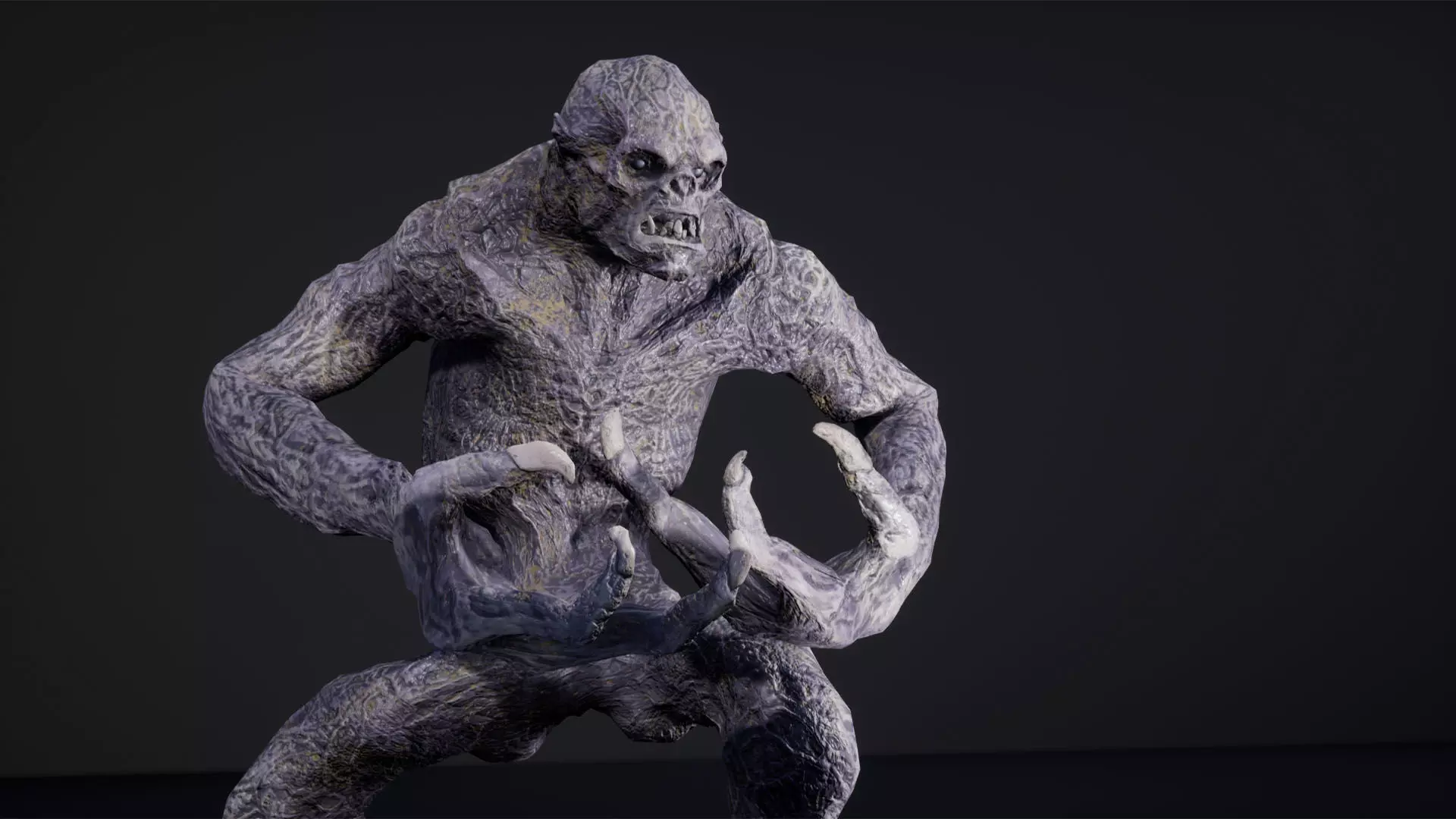 Mummy-zombie ghoul low-poly game engine ready 3D model Low-poly 3D model_0