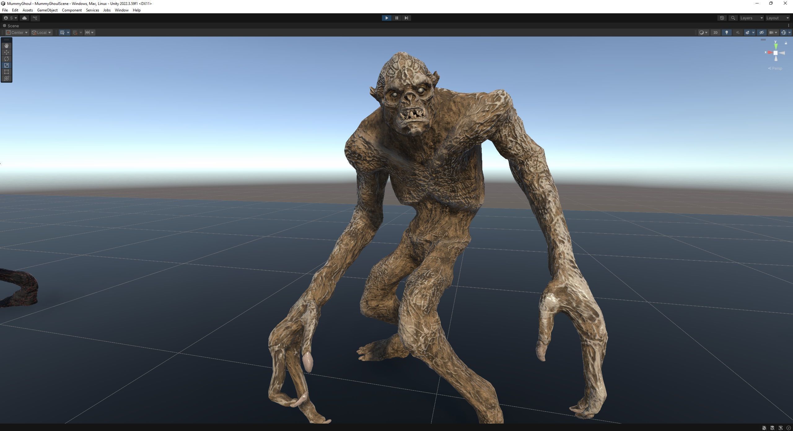 Mummy-zombie ghoul low-poly game engine ready 3D model Low-poly 3D model_13