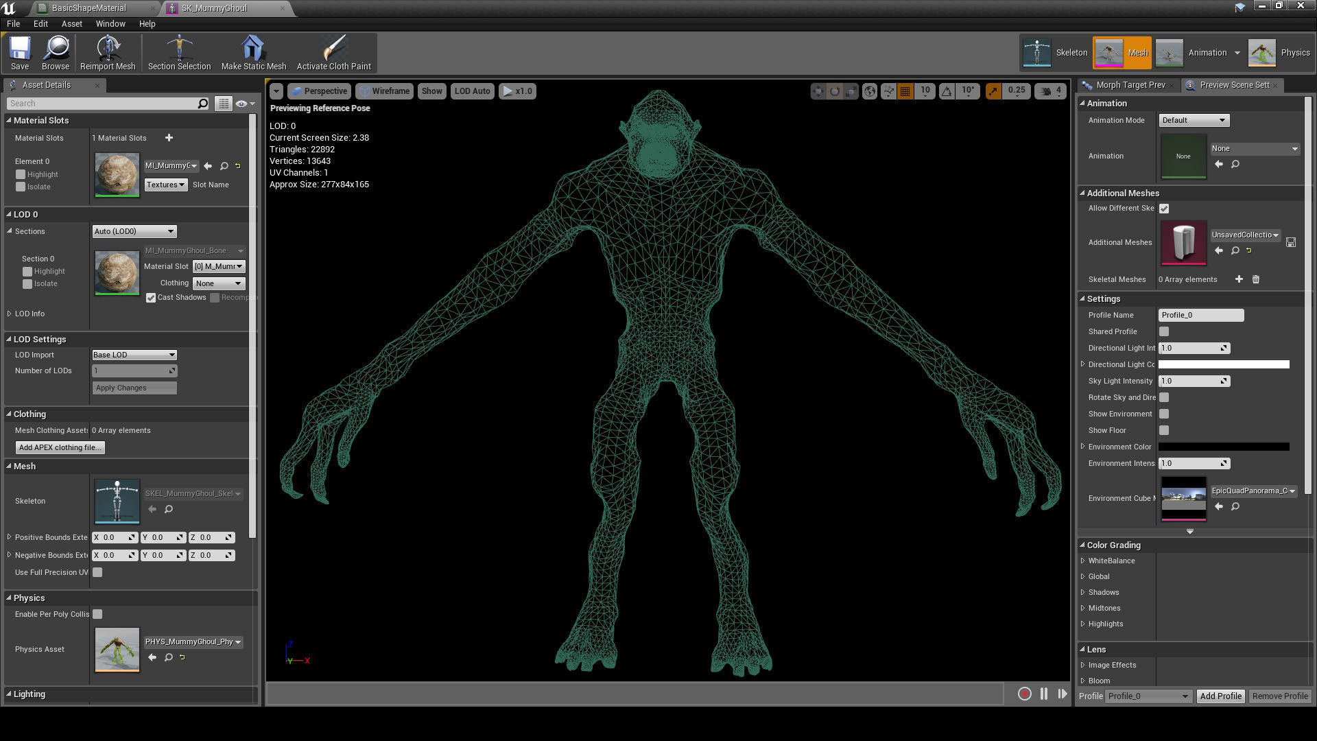 Mummy-zombie ghoul low-poly game engine ready 3D model Low-poly 3D model_11