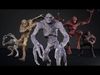 Mummy-zombie ghoul low-poly game engine ready 3D model Low-poly 3D model_1