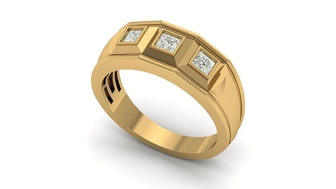 Band couple Ring 3D print model