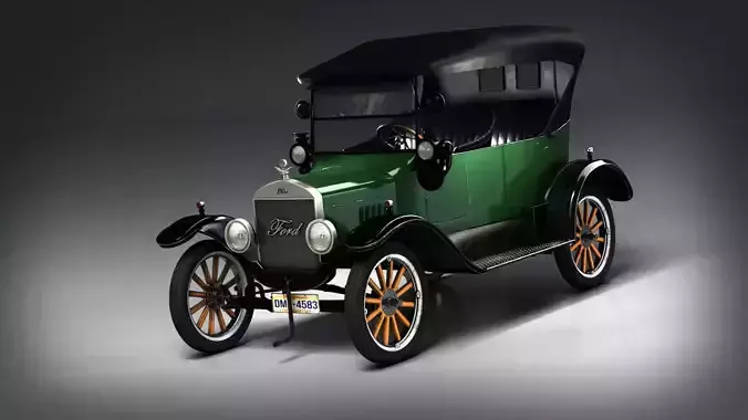 classic car 1924 3D model