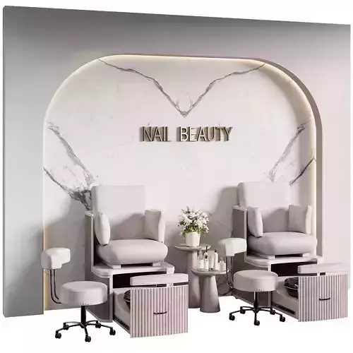 Pedicure area in the beauty salon 05 3D model