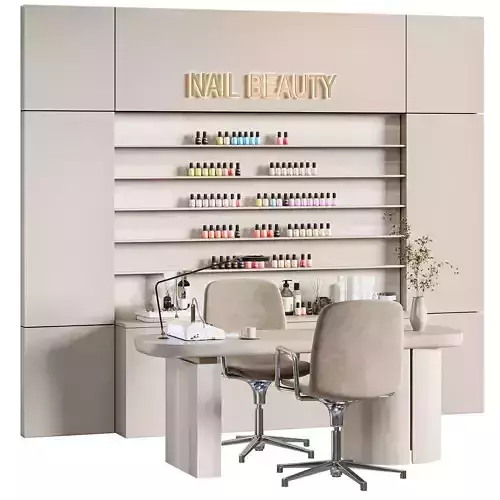 manicure area in the beauty salon 06 3D model