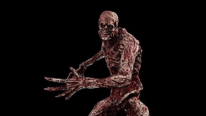 Mummy-zombie human low-poly game engine ready 3D model Low-poly 3D model