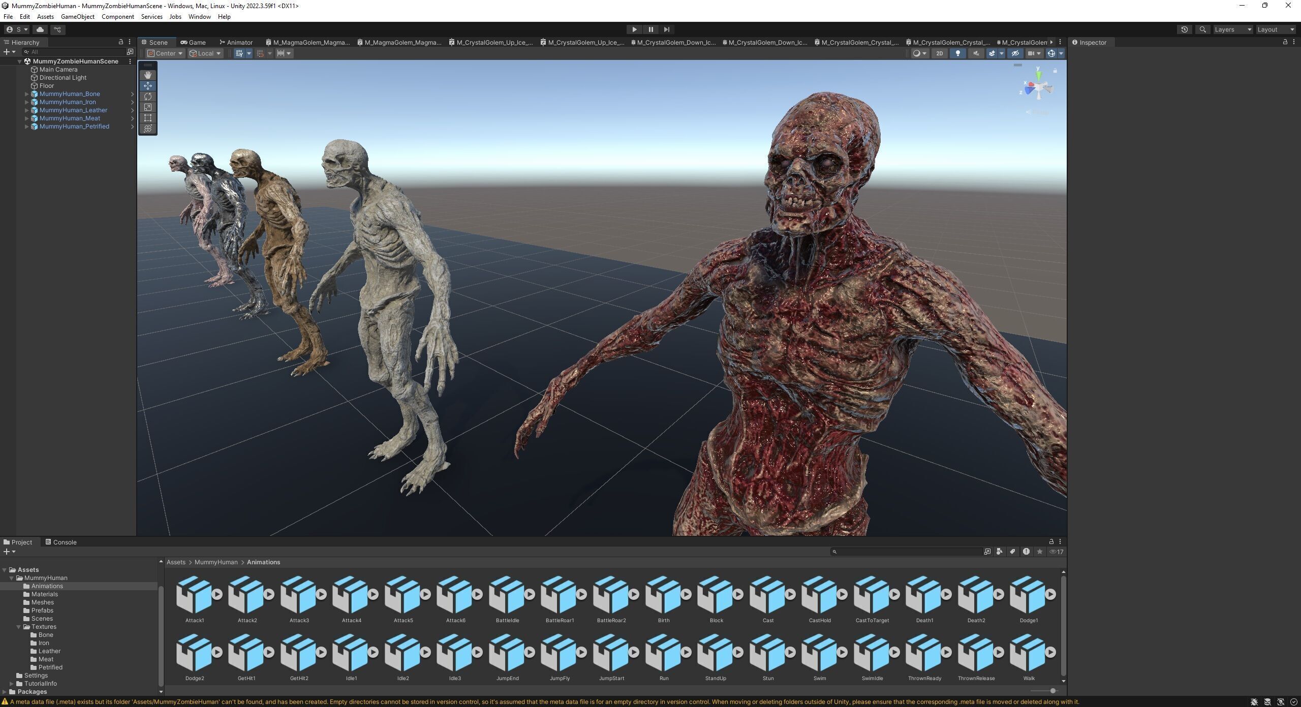 Mummy-zombie human low-poly game engine ready 3D model Low-poly 3D model_13