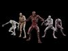 Mummy-zombie human low-poly game engine ready 3D model Low-poly 3D model_2