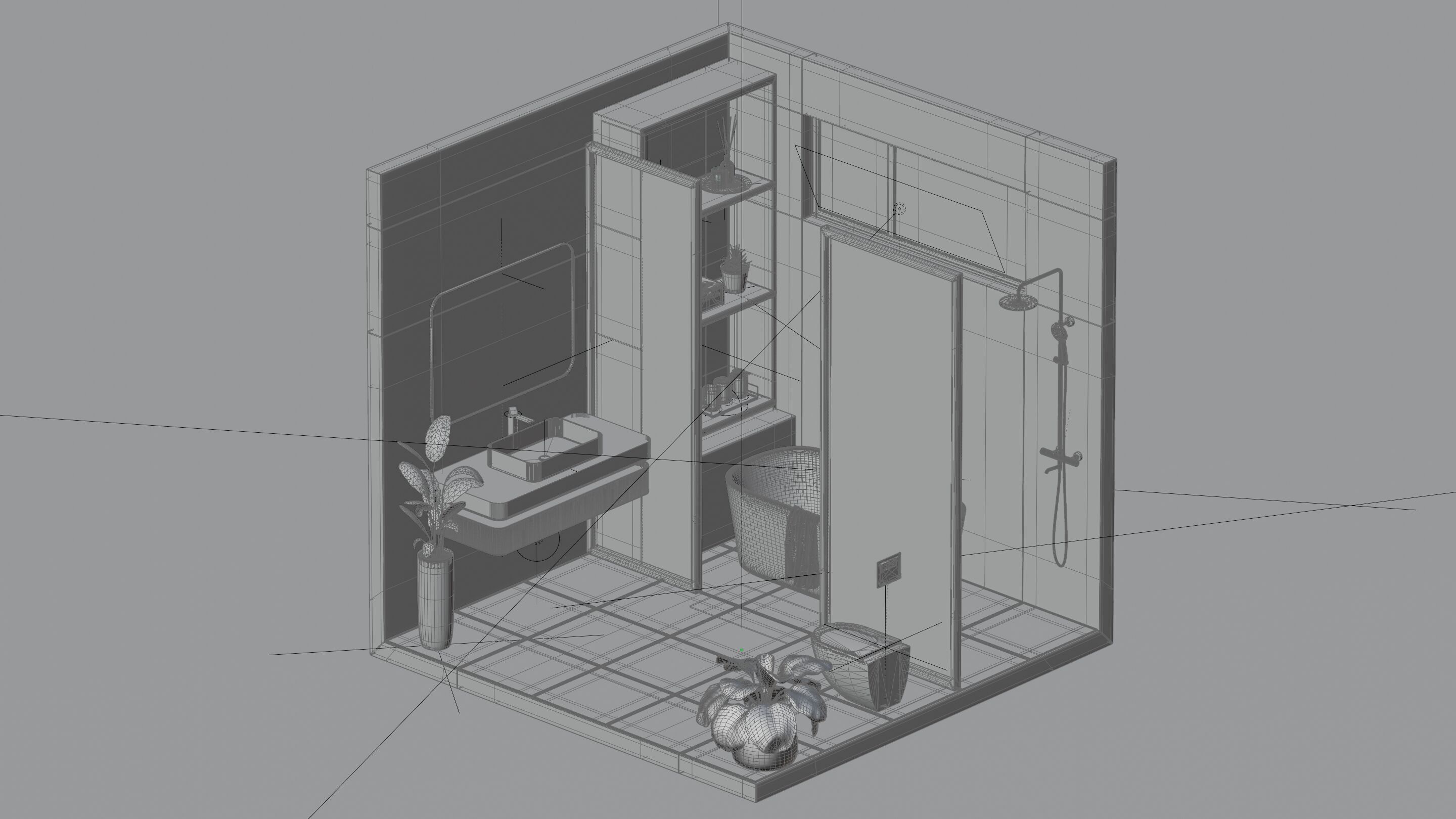 Bathroom interior 3D model_5