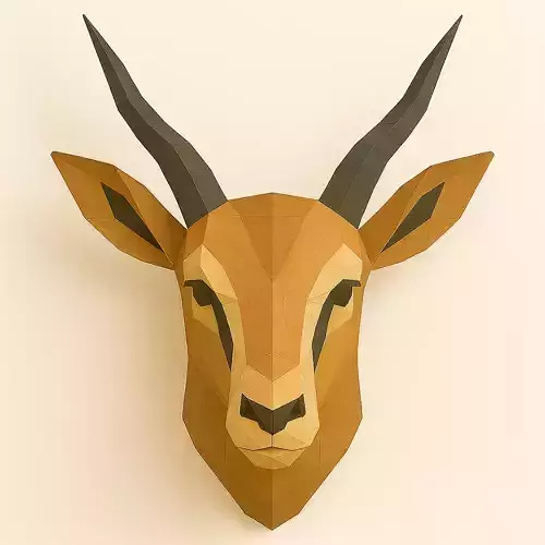 ENTELOPE HEAD LOWPOLY ORIGAMI DECORATION Low-poly 3D model