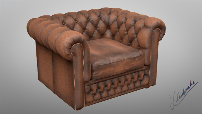 Chesterfield chair 3D model
