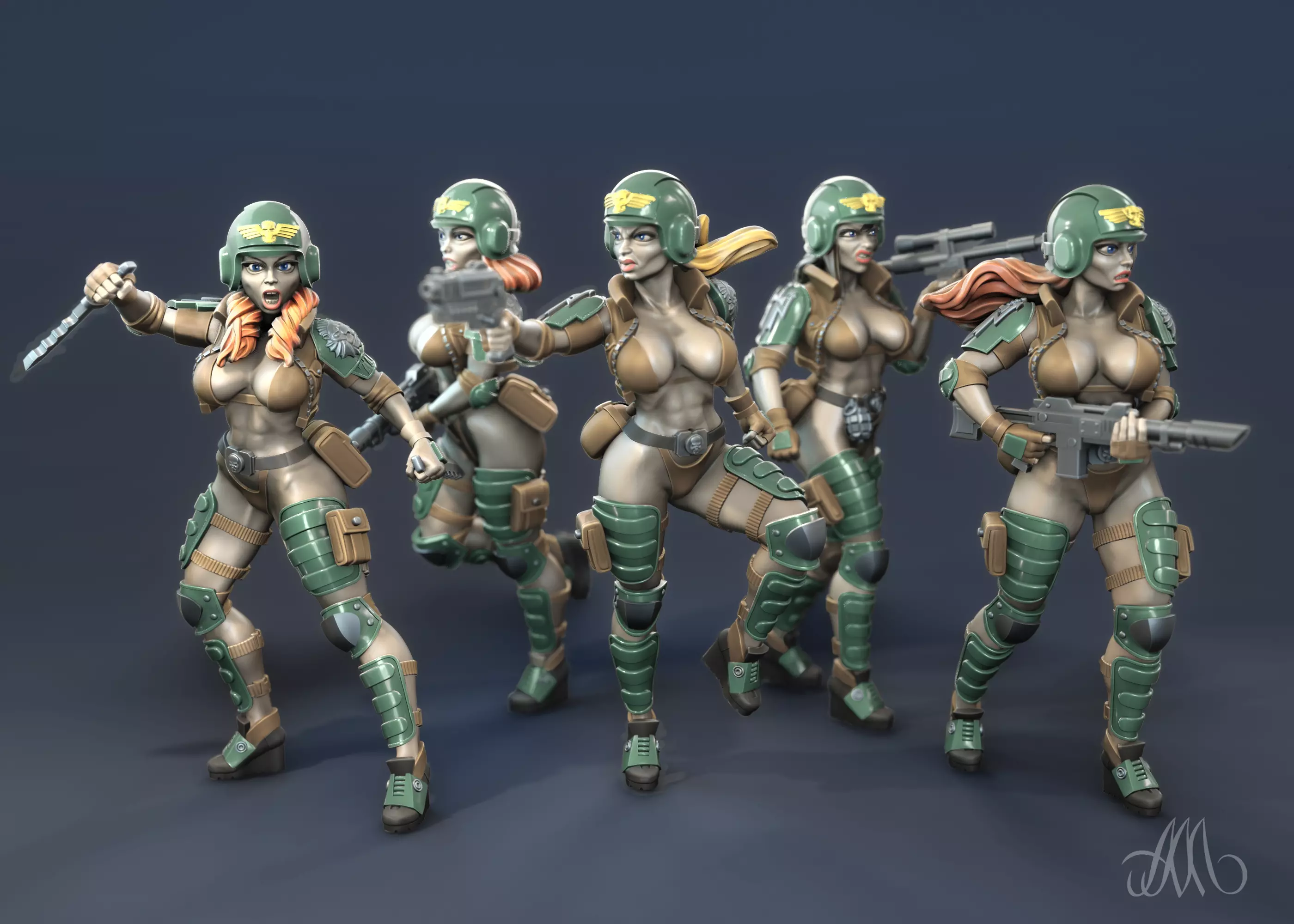 Imperial Guard pre-supported and non-supported 3D print model