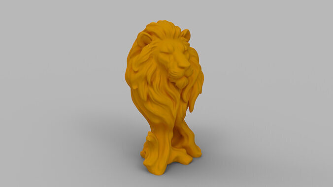 Majestic Lion Head  3D print model