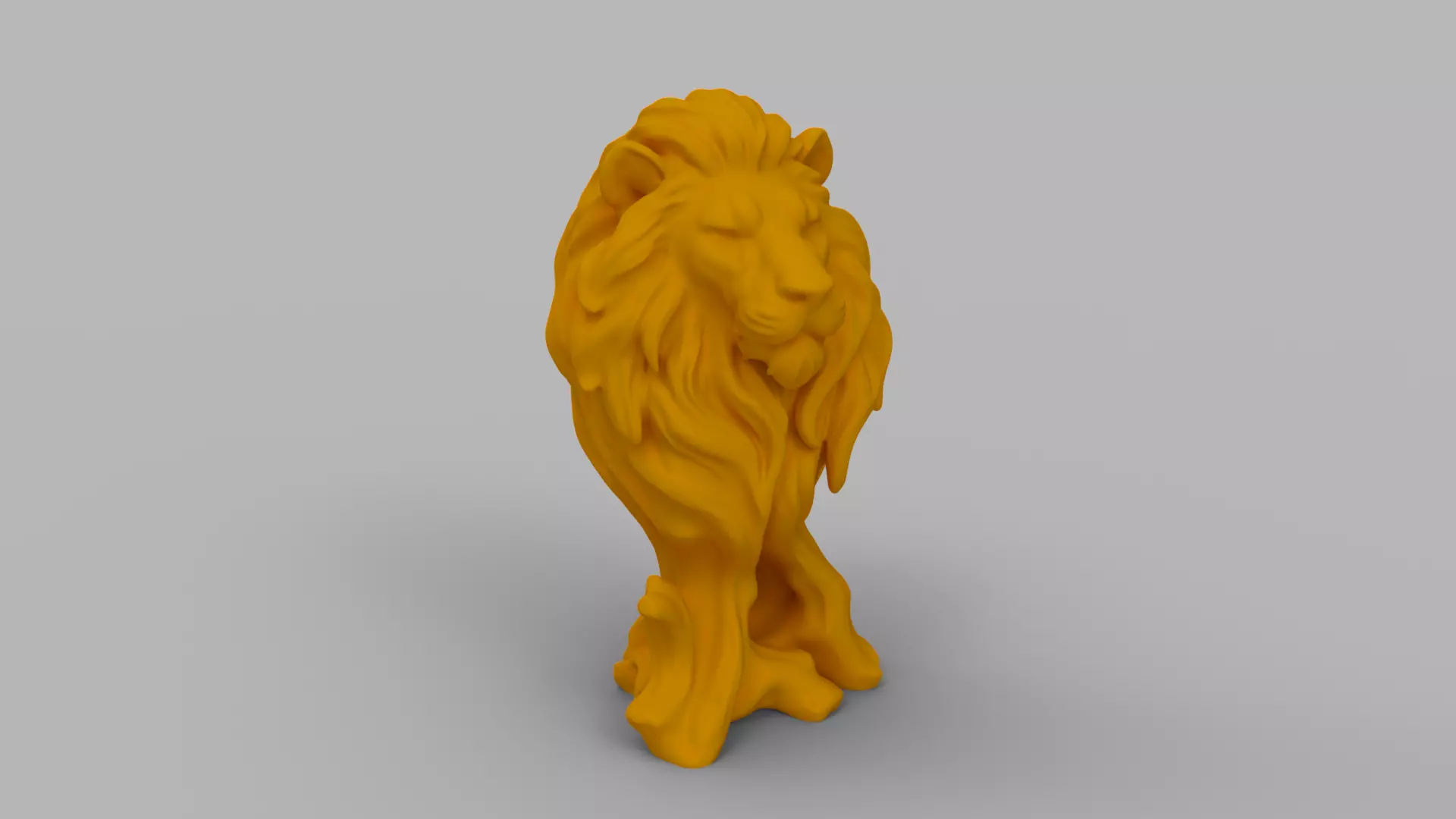 Majestic Lion Head 3D print model
