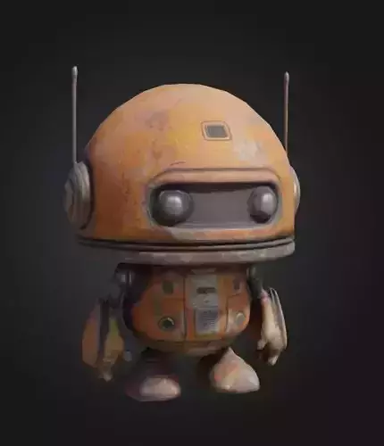 rusty droid character fun cute mech mechanical