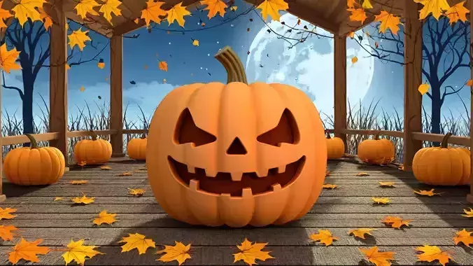 Stylized Halloween Pumpkin