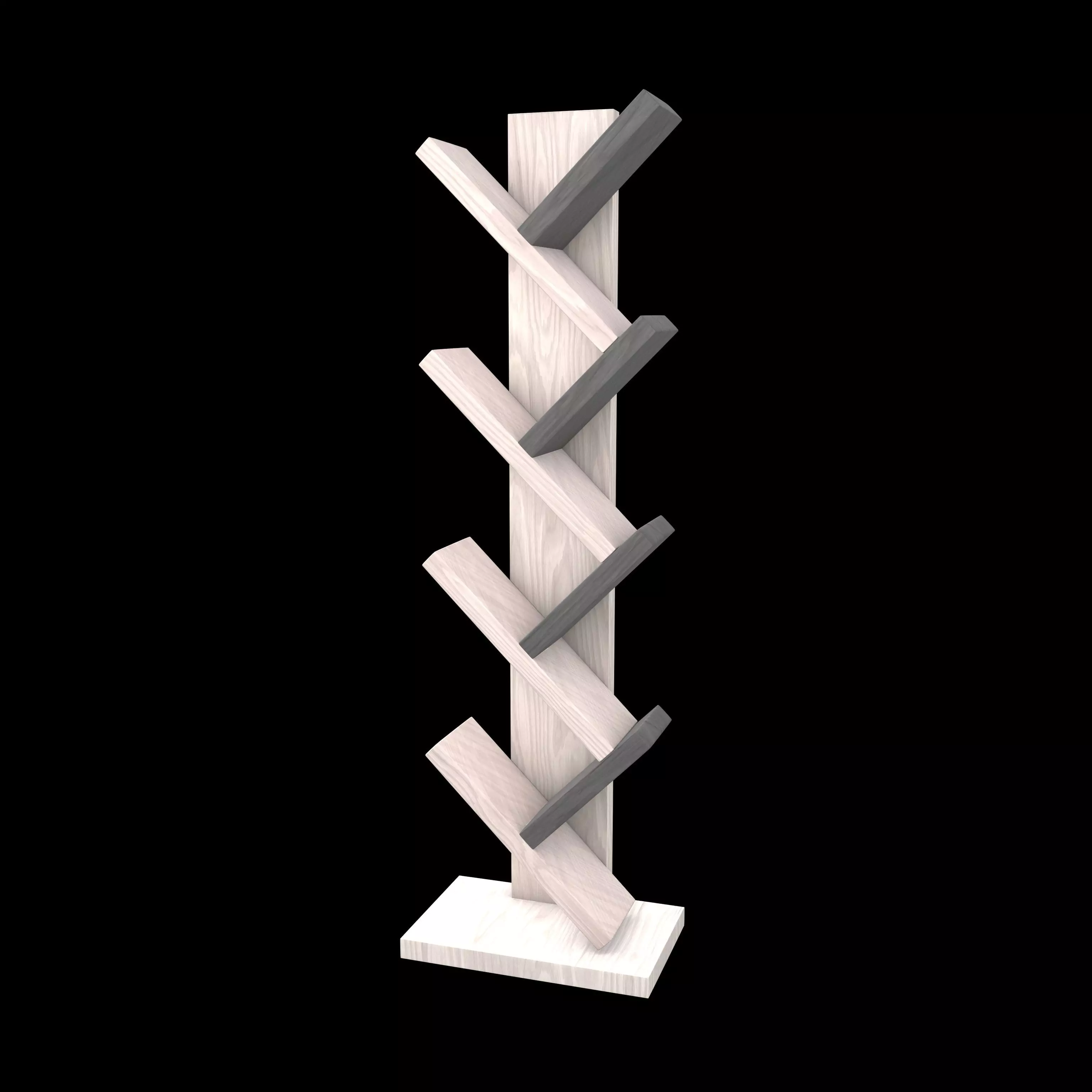 Modern Book Holder Shelf v1 003 Low-poly 3D model_0