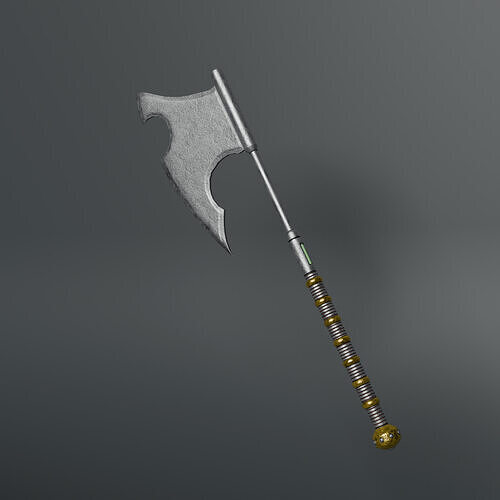 Stylized Battle Axe for Game Ready Weapon Asset Low-poly 3D model