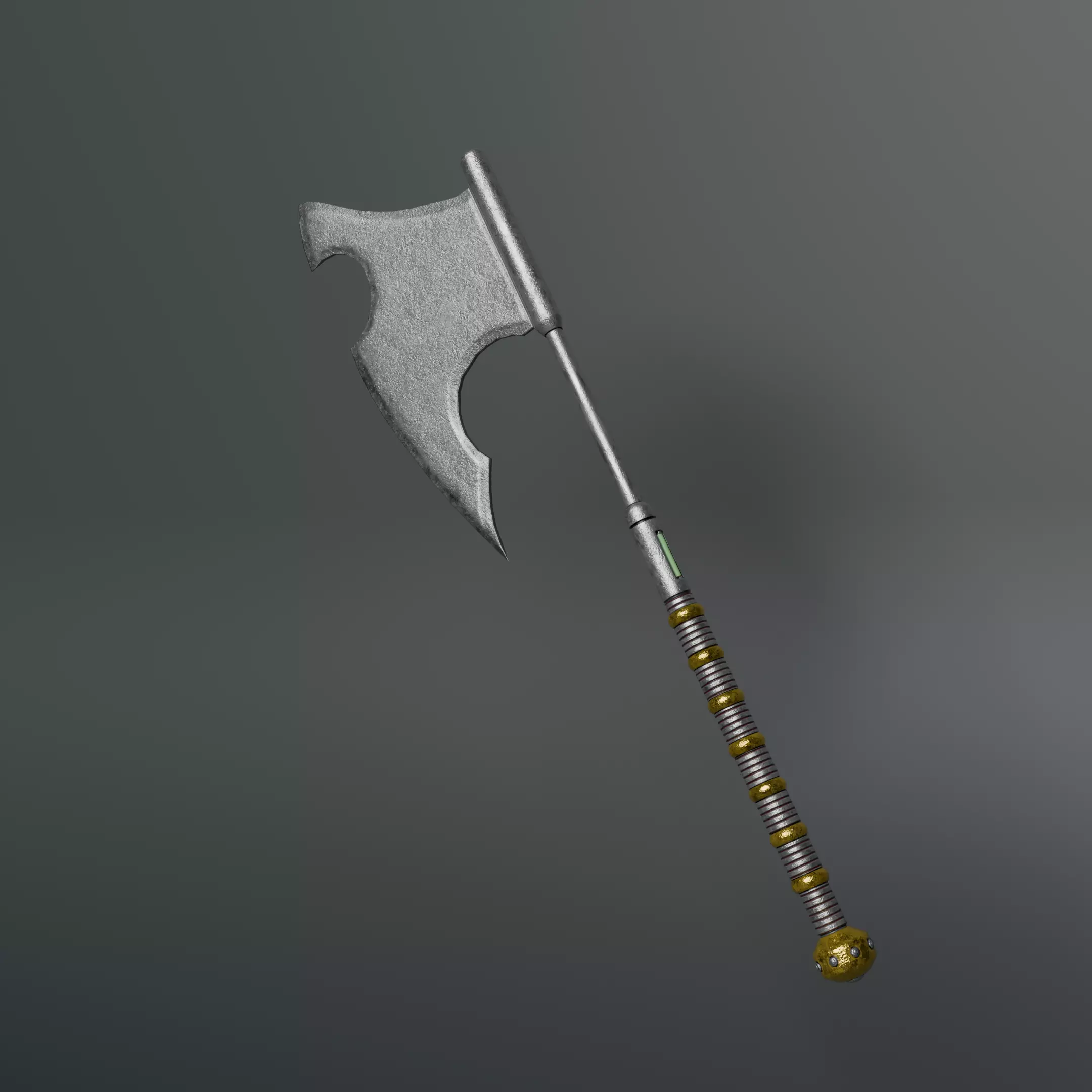 Stylized Battle Axe for Game Ready Weapon Asset Low-poly 3D model_0