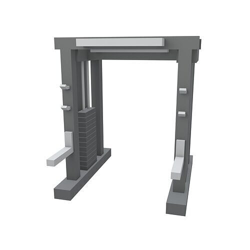 Lowpoly Smith Functional Trainer v1 001 Low-poly 3D model