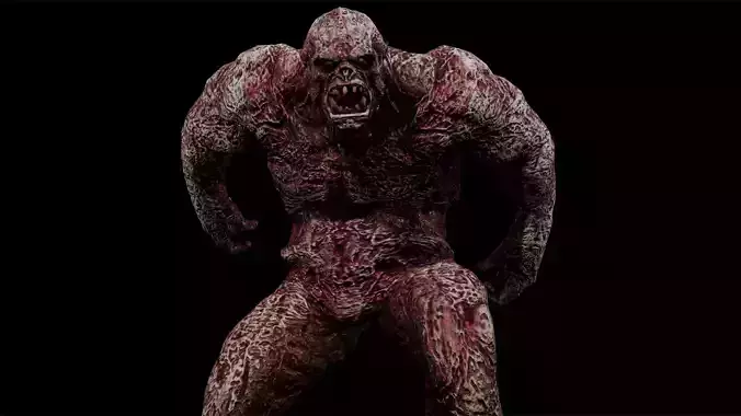 Mummy-zombie strong low-poly game engine ready 3D model Low-poly 3D model