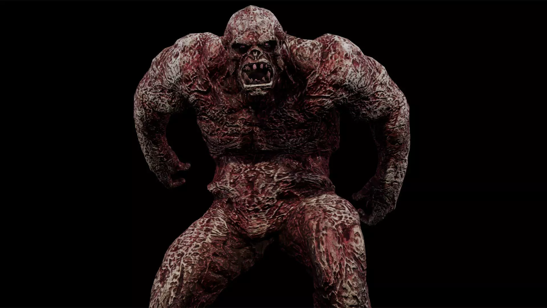 Mummy-zombie strong low-poly game engine ready 3D model Low-poly 3D model_0