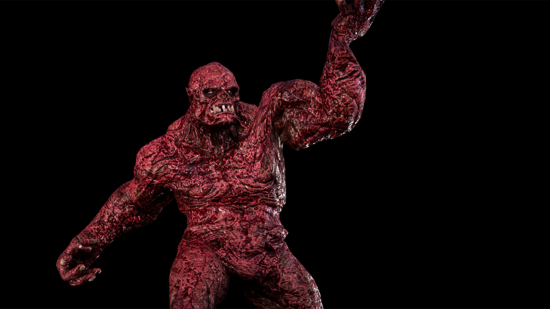 Mummy-zombie strong low-poly game engine ready 3D model Low-poly 3D model_3