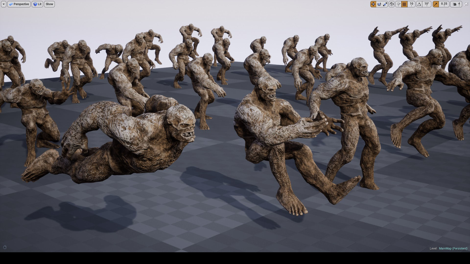 Mummy-zombie strong low-poly game engine ready 3D model Low-poly 3D model_8