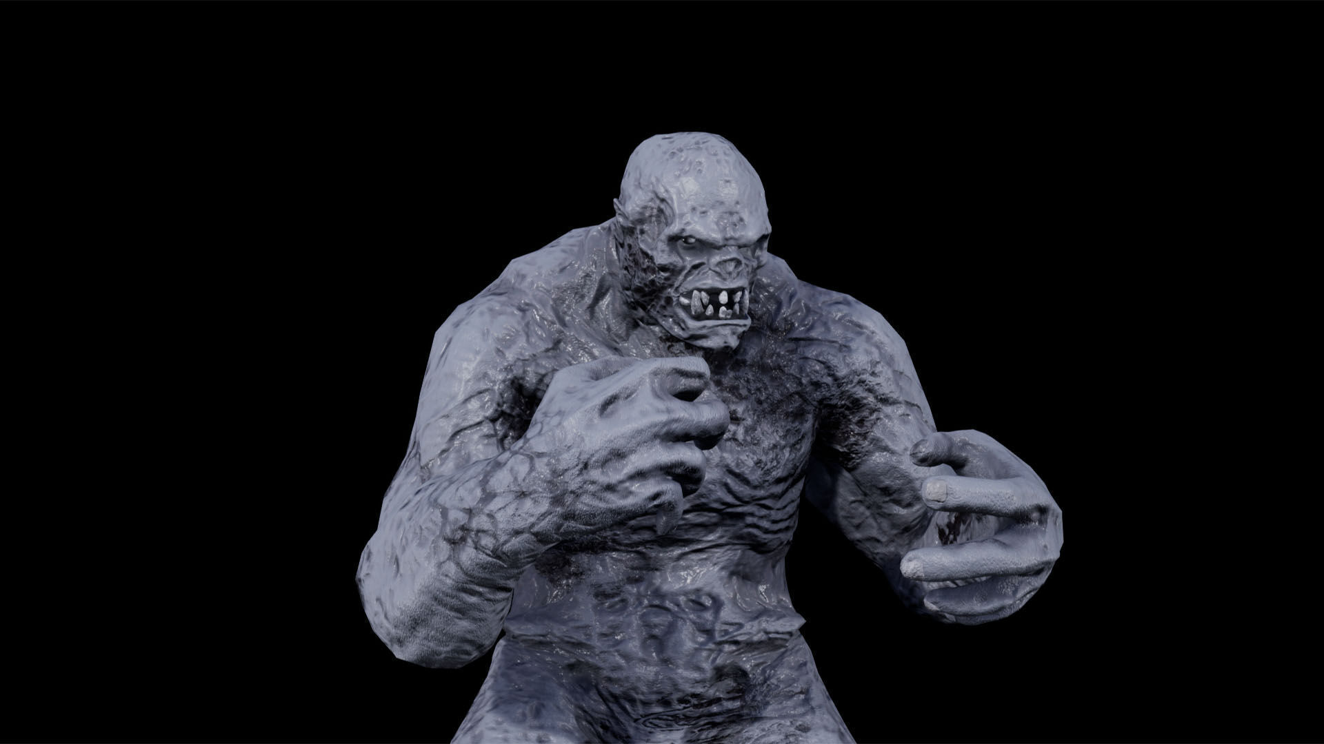Mummy-zombie strong low-poly game engine ready 3D model Low-poly 3D model_5