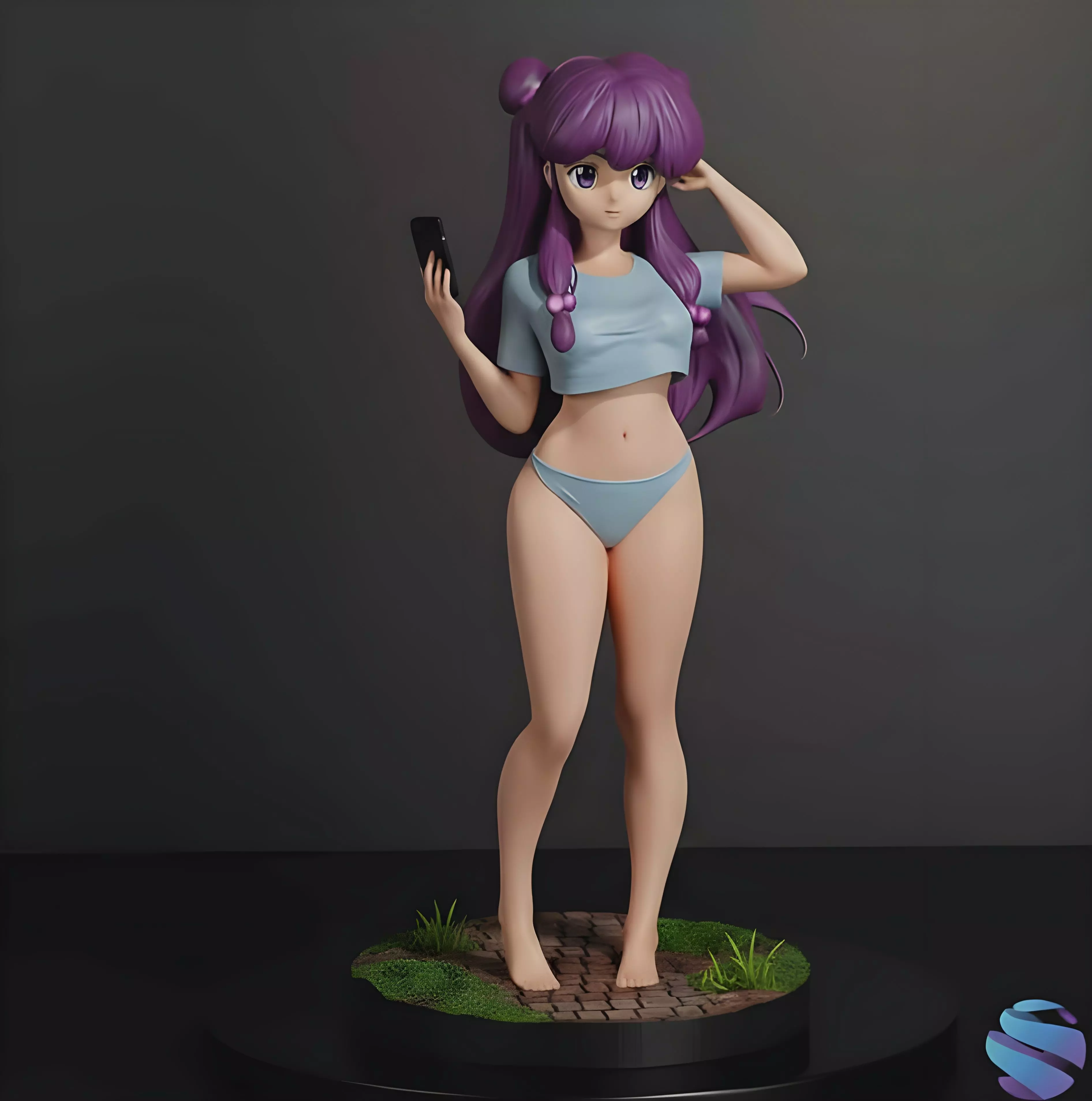 Shampoo NSFW - Ranma 3D Model Split in 3 Parts 3D print model