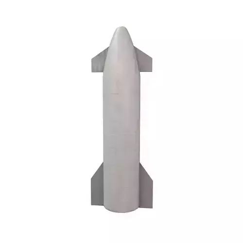 Cartoon Spacex Starship v1 001 Low-poly 3D model Cartoon Spacex Starship v1 001 Low-poly 3D model