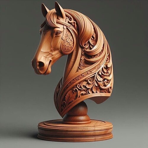 Artistic Knight Chess Piece  3D print model