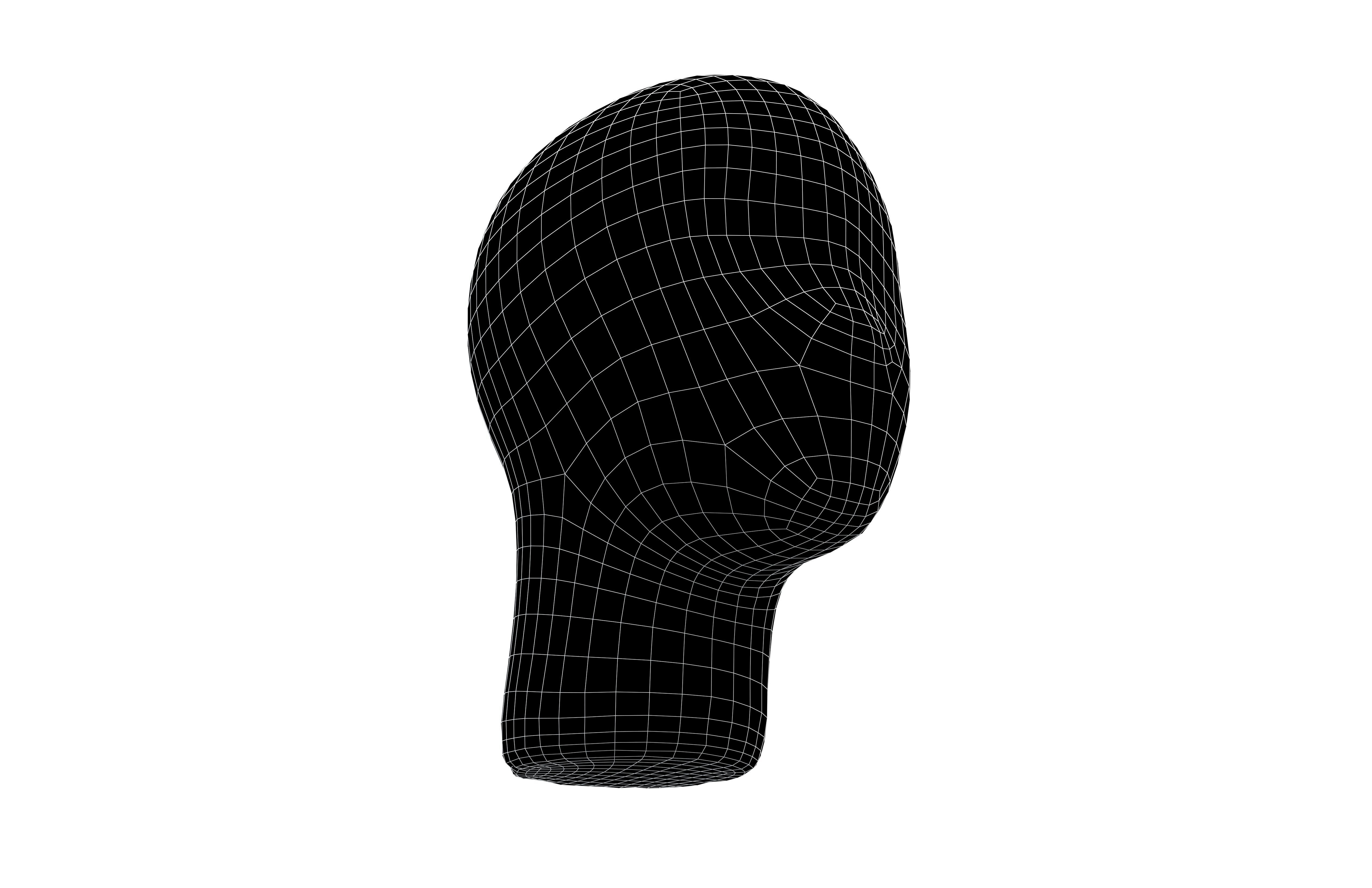 Dummy Head v1 003 Low-poly 3D model_7