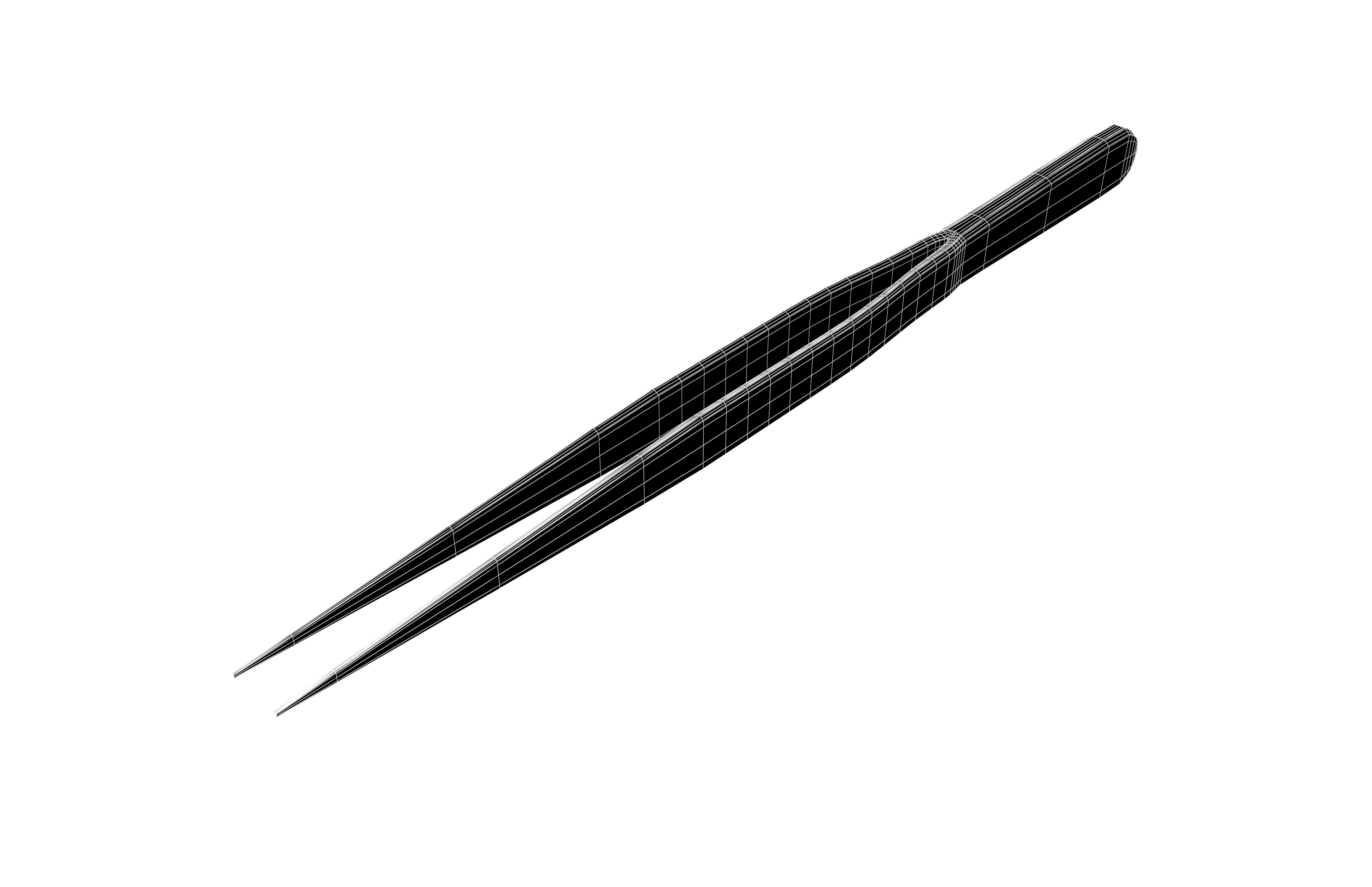 Operating Tissue Forceps Surgical Instrument V1 002 Low-poly 3D model_8