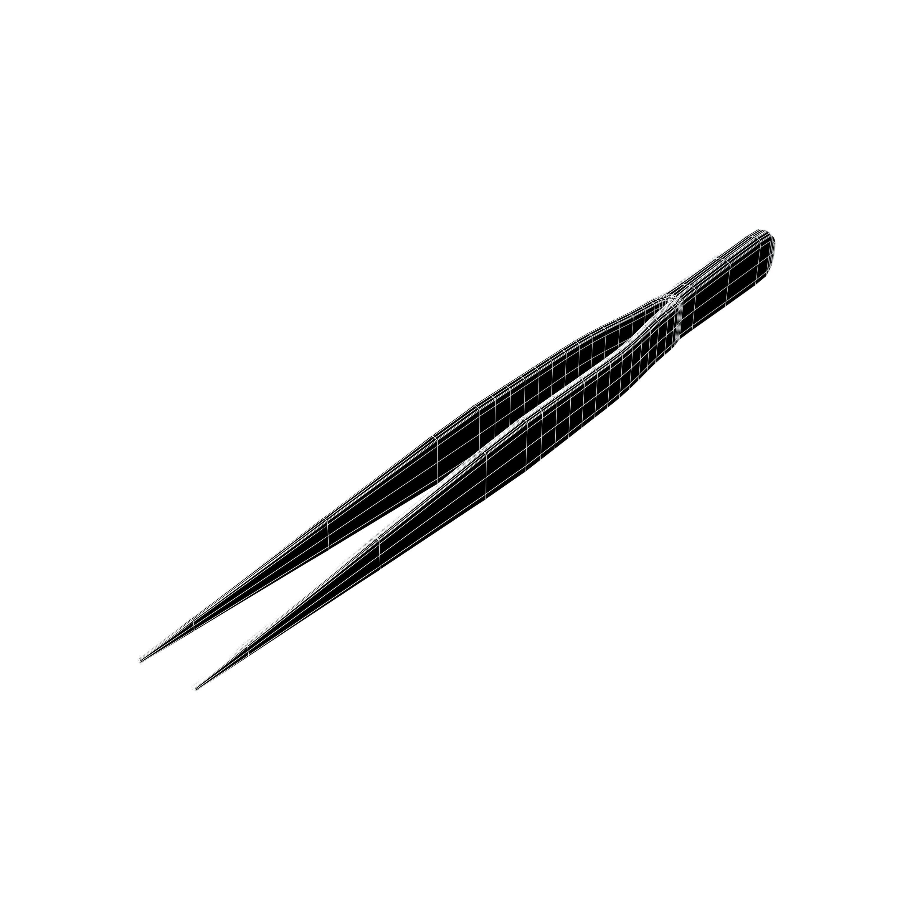 Operating Tissue Forceps Surgical Instrument V1 002 Low-poly 3D model_6