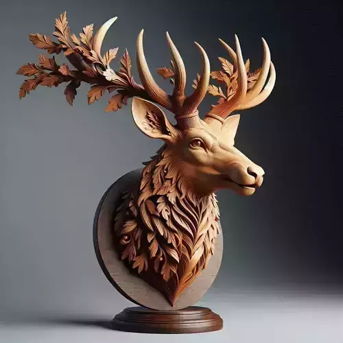 Artistic Elk Sculpture