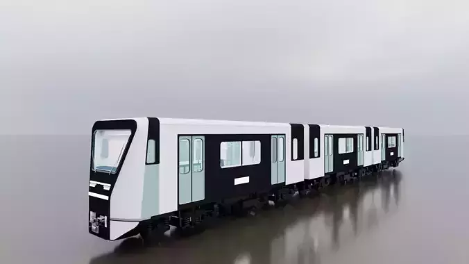 Quiet Outlined Light Rail Transit 3D Prop