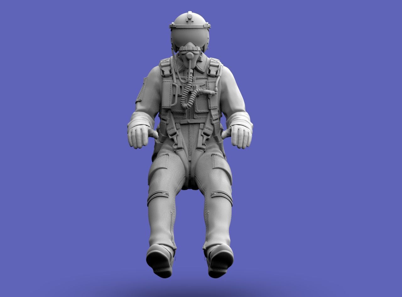 Italian Pilot 3D print model_12