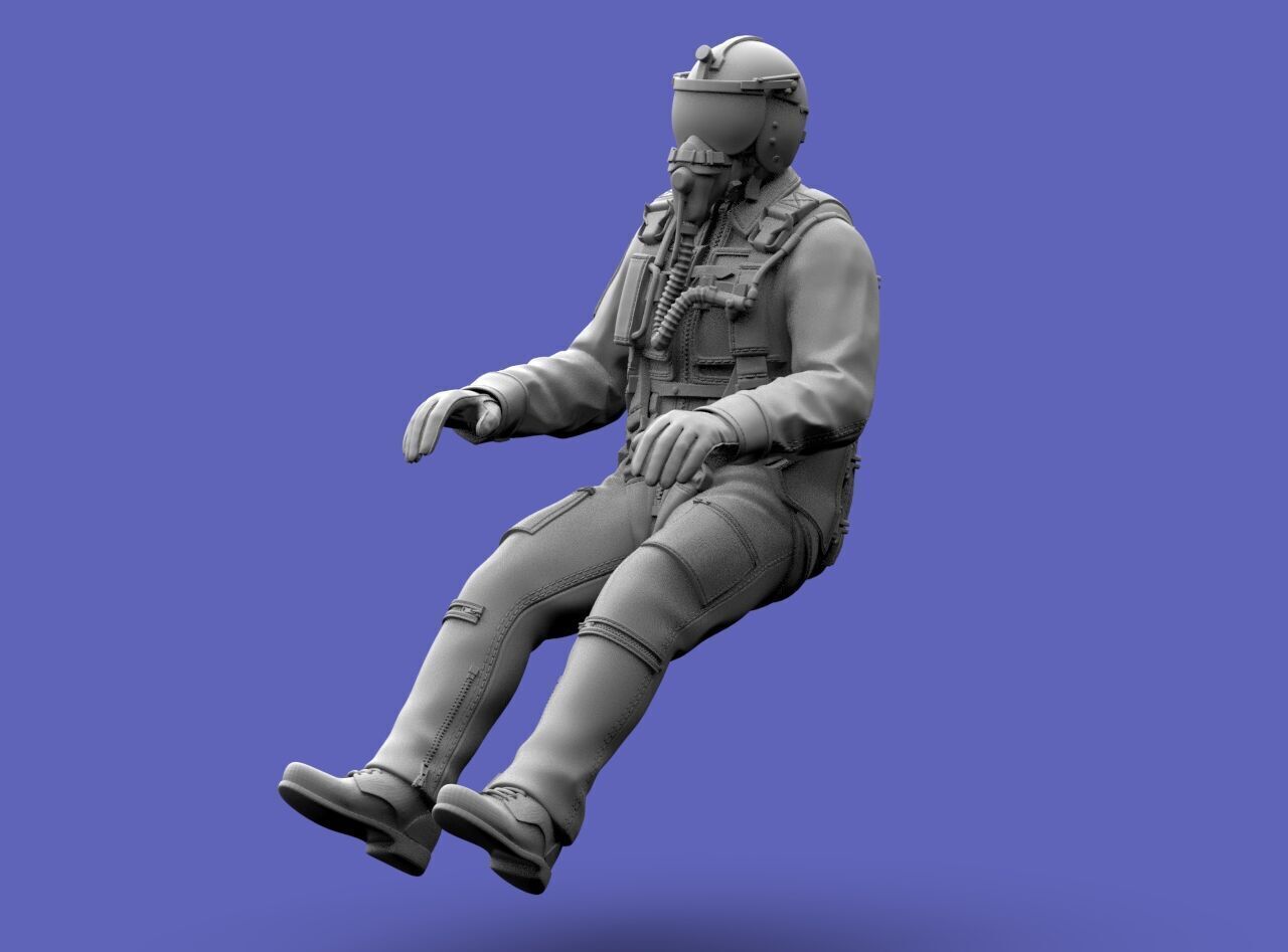 Italian Pilot 3D print model_13