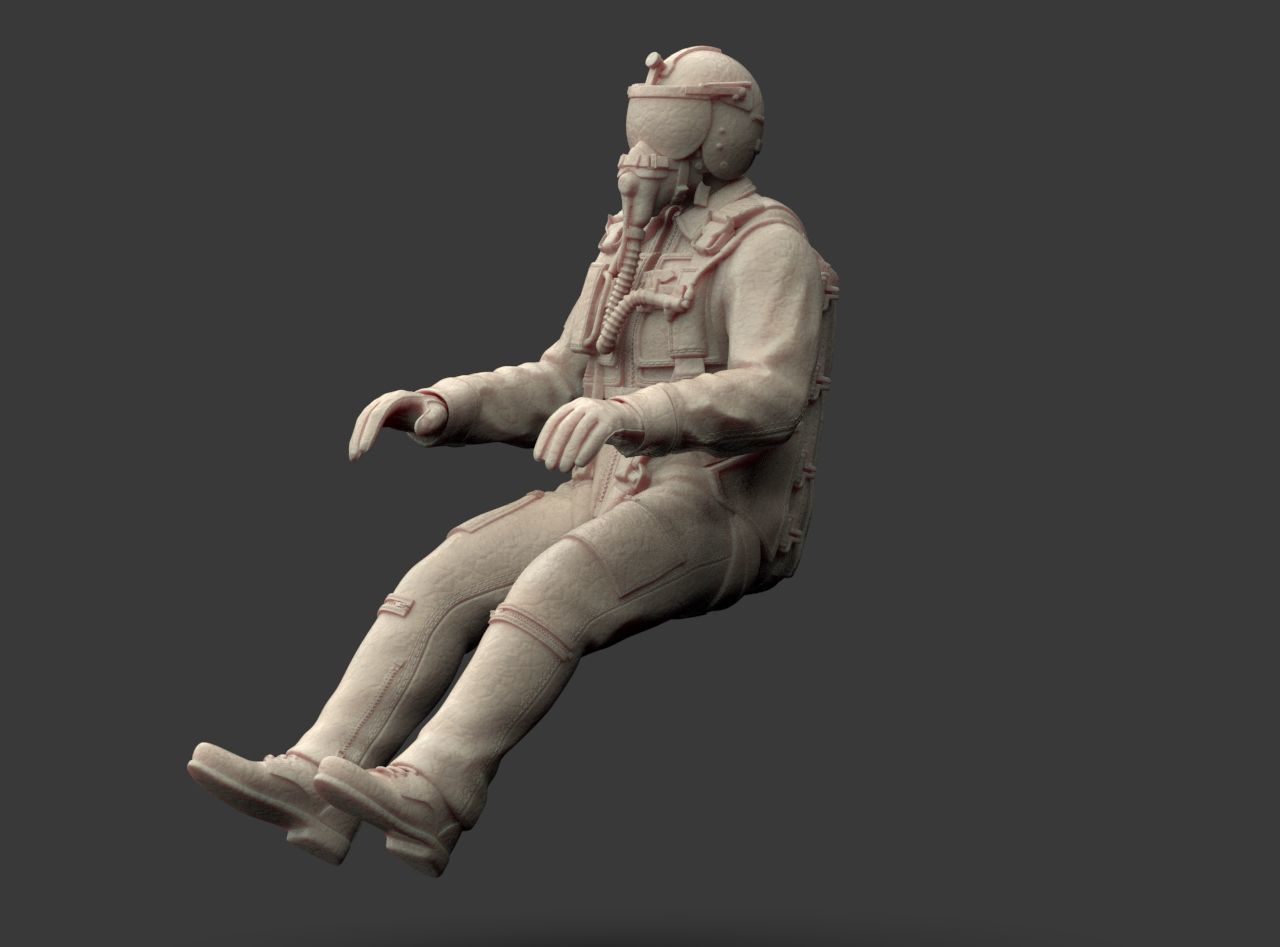 Italian Pilot 3D print model_23